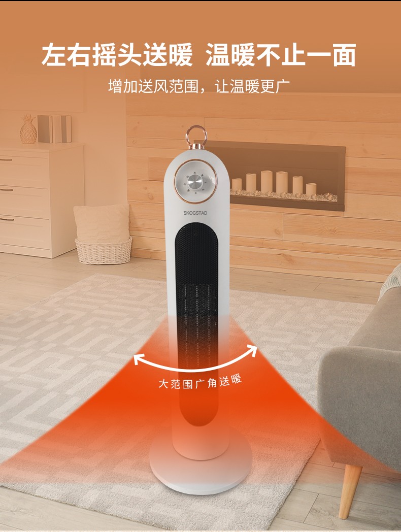 skogstad思嘉思达石墨烯立式取暖器暖风机家用电暖办公室卧室假取暖