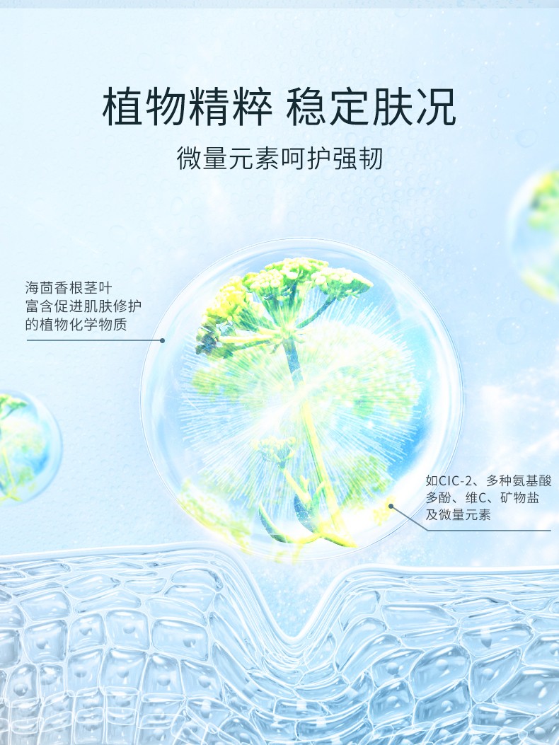 Moxie Girlz海茴香控油精华水乳霜护肤3件套补水保湿淡纹提亮收缩毛孔女士护肤品 护肤组合