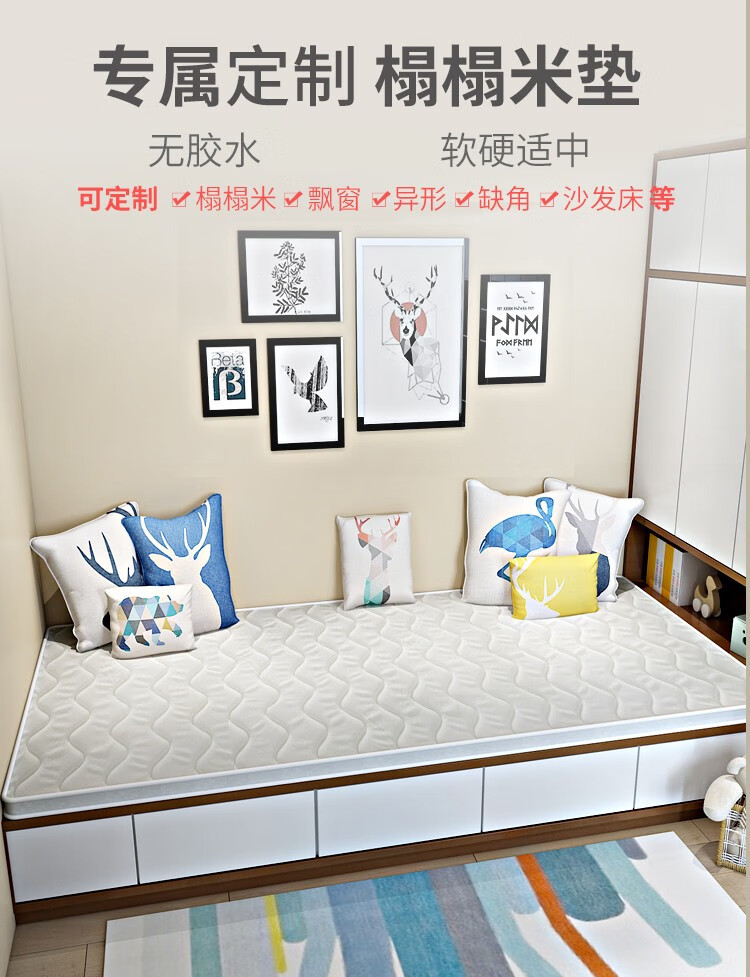 能见度 榻榻米床垫子卧室踏踏米地炕垫椰棕家用塌塌米折叠塔塔米飘窗定做 !定制专拍!厚(有机棉+3E椰棕)/㎡