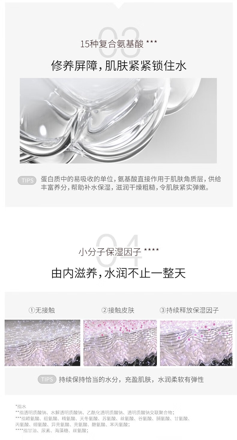 韩束 玻尿酸水库保湿面膜男女补水保湿滋养收缩毛孔清洁清爽控油改善 玻尿酸面膜10片