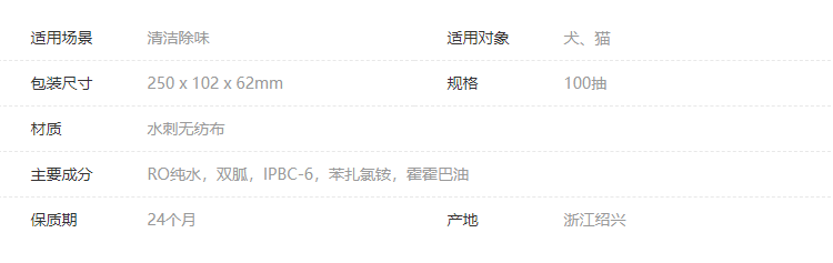 网易严选 宠物保湿清洁湿巾 滋养清洁安全呵护特添霍霍巴油 猫犬可用 100抽 宠物湿巾