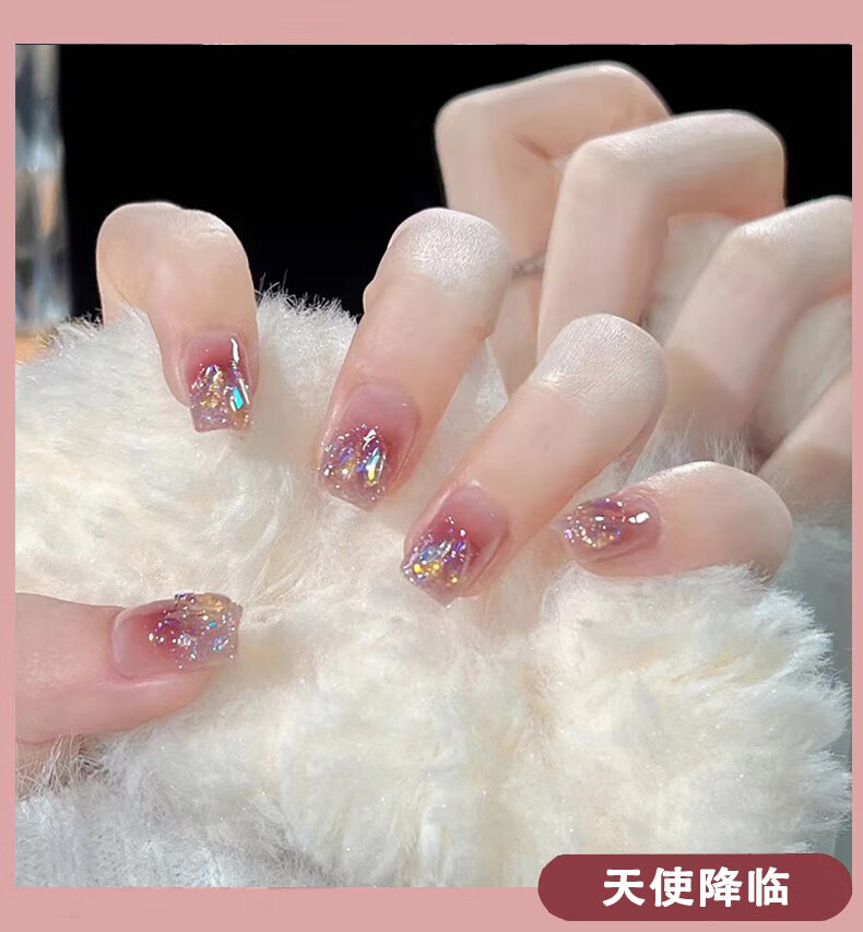 卡洛特（KLUOT）穿戴甲片 美甲贴片假指甲片可拆卸果冻胶水重复用中长款节日礼物 变色兔子长款【含工具包】