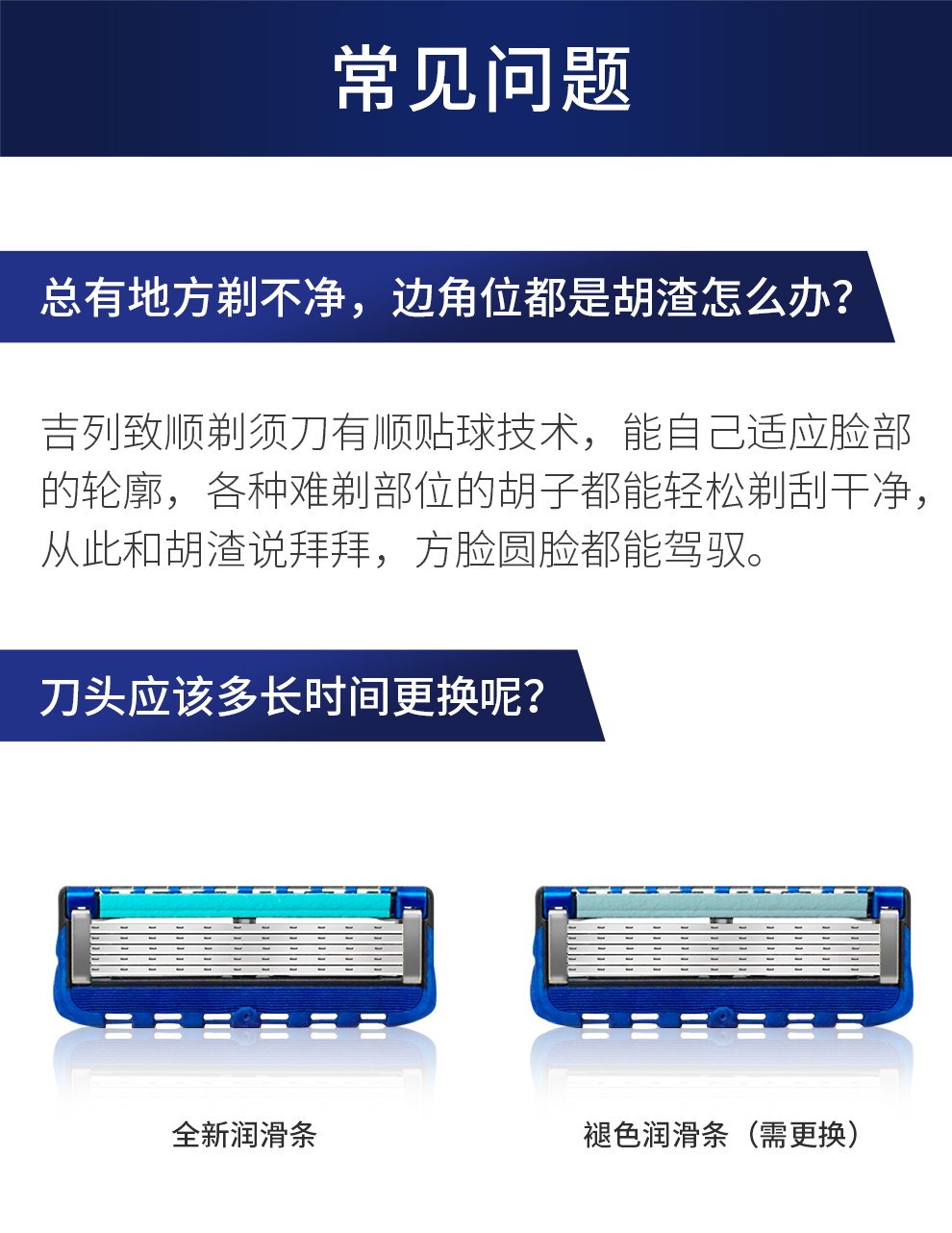 吉列（Gillette）锋隐致顺剃须刀手动刮胡刀胡须刀头锋速5层刀片 致顺8刀头【大包装更划算】