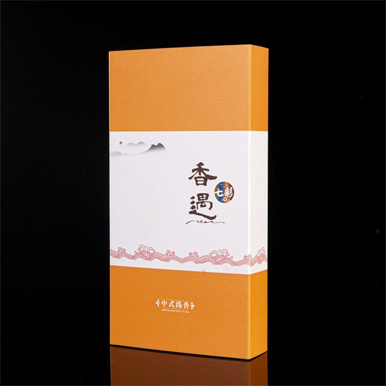 帝达芙美妆工具沉香崖柏老山檀香香恋盒装艾草线香20g线香约40支美妆 香遇七彩盒装【7支】+底座