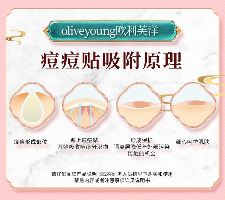 欧利芙洋 韩国olive young隐形痘痘贴日夜双效轻薄服帖温和呵护痘痘肌 蓝色经典*3袋（306贴）