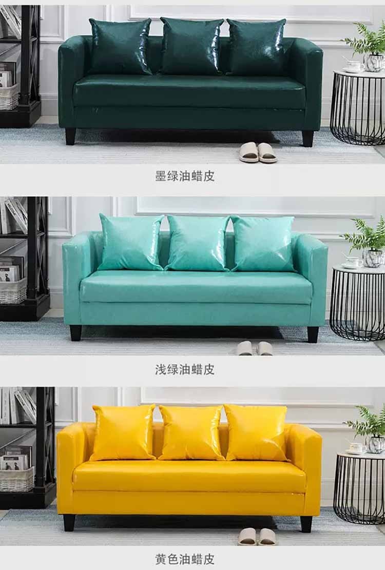 沙发客厅布艺小户型单人双人出租房沙发家用客厅组合现代简约直排套装阳台休闲舒适椅服装店接待座椅 浅咖色棉麻布 三人升级海绵