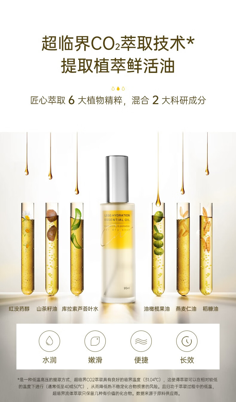 CN 腿精华精萃油 专研腿部起皮 脚底干燥粗糙去死皮保湿 小腿油 1瓶