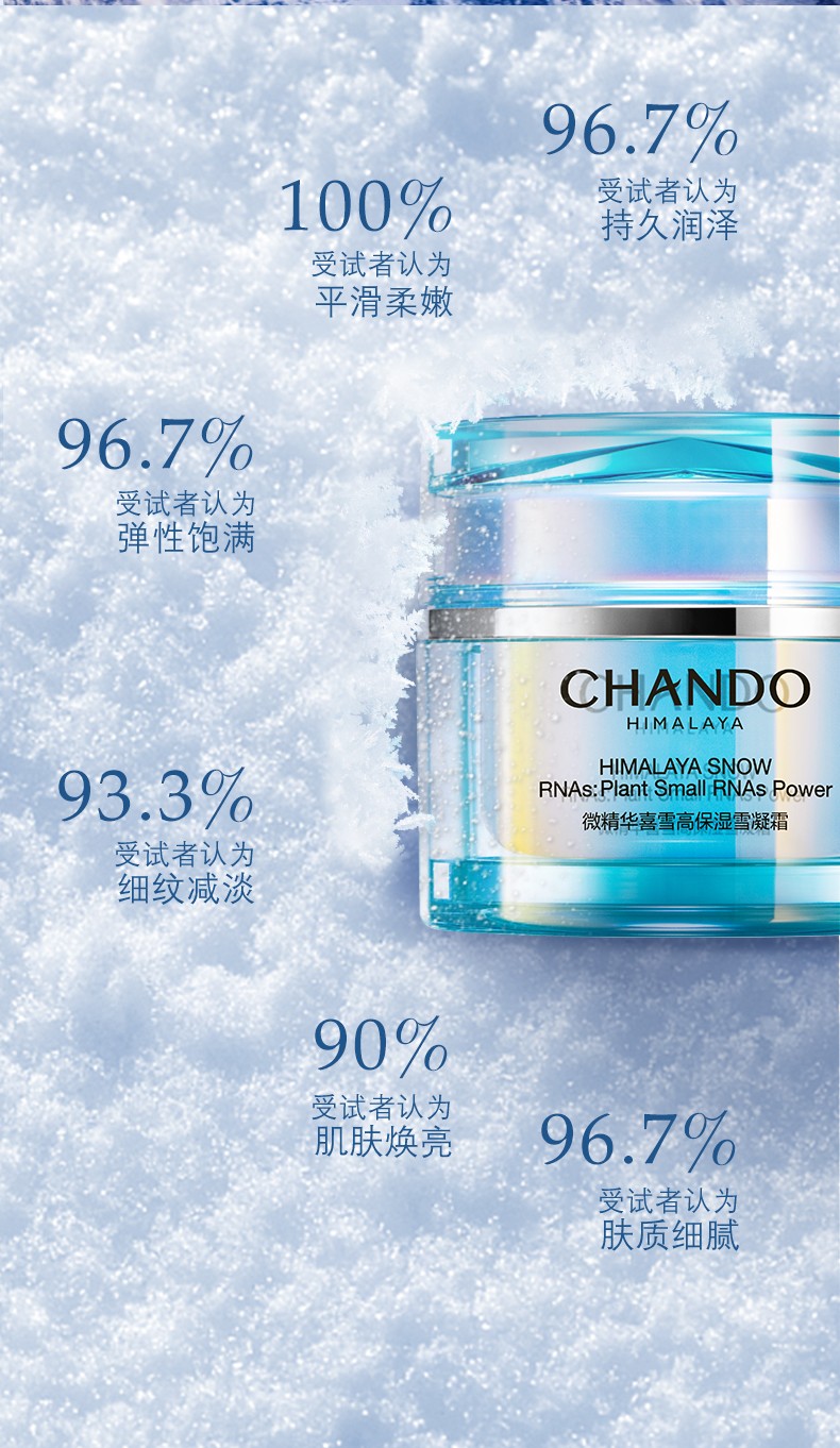 自然堂喜雪微精华高保湿霜 深度补水抗燥霜滋润干燥皮肤护肤品生日礼物 雪凝霜55g（干性肤质）