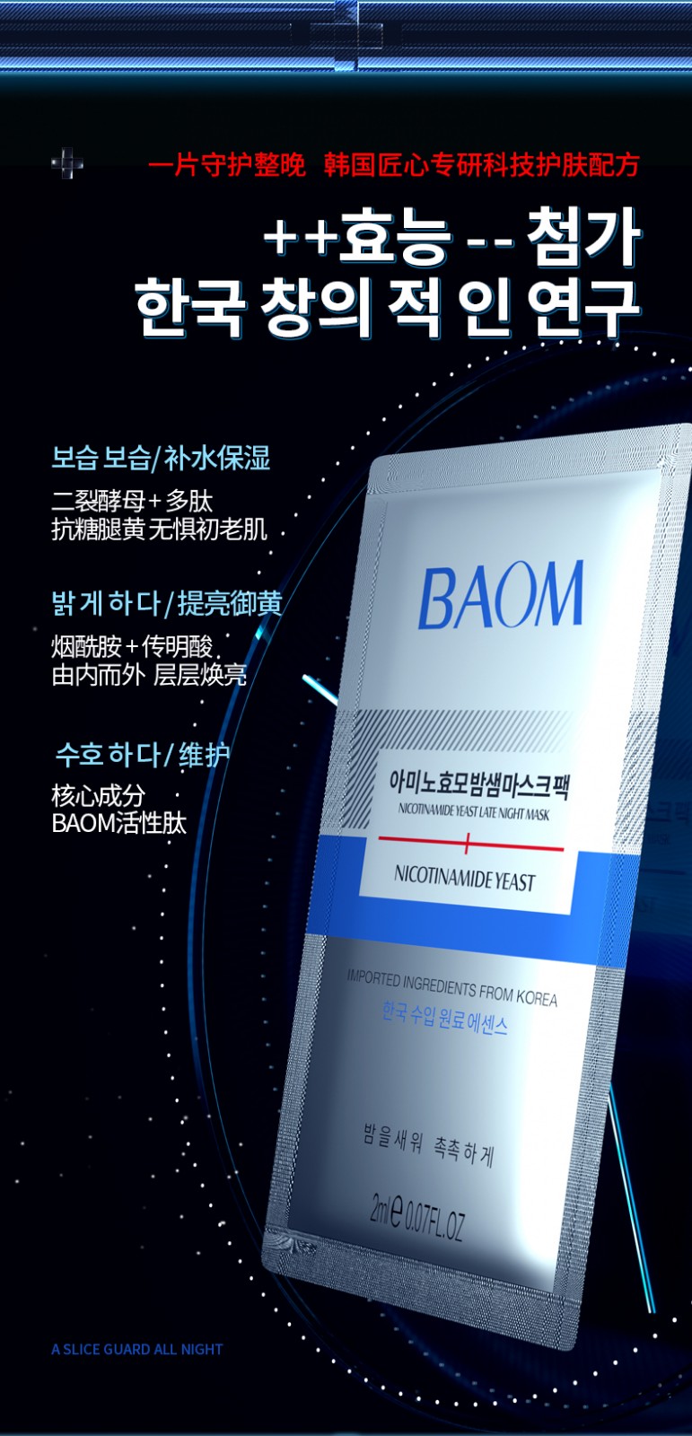 葆玛之谜（BAOMAZHIMI） 烟酰胺面膜女免洗涂抹式补水保湿收缩毛孔熬夜
