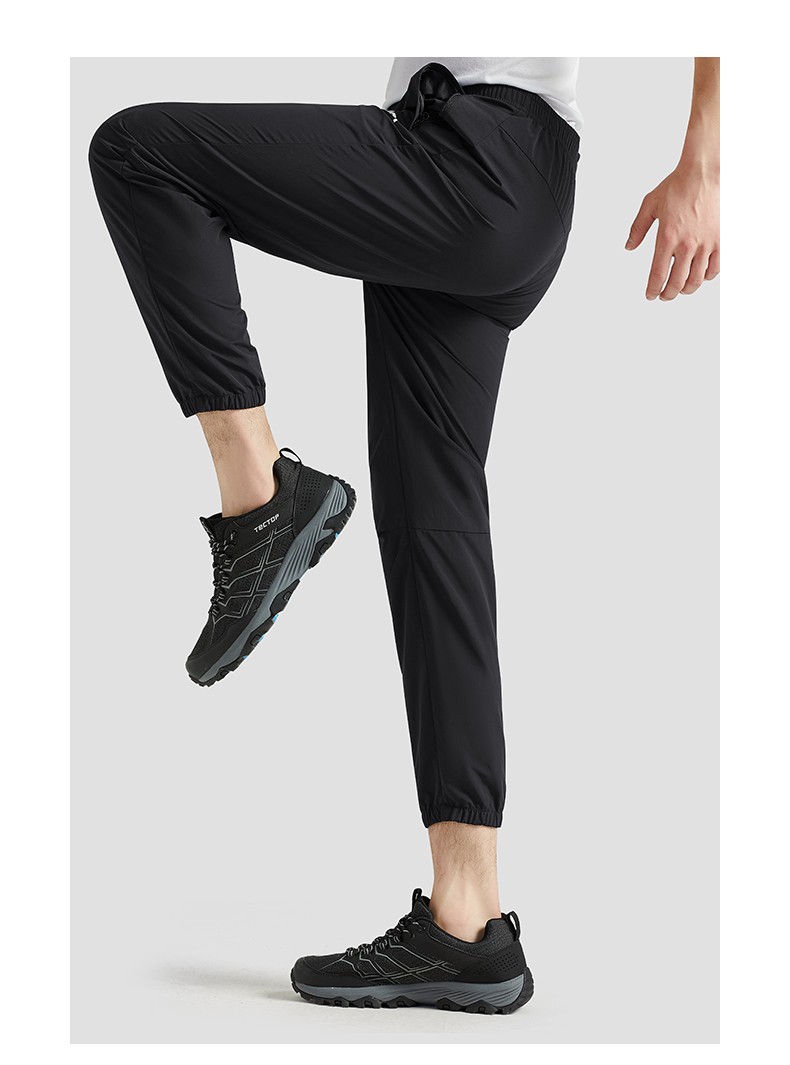 探拓（TECTOP）情侣款NASA联名户外休闲裤  修身运动长裤 女款经典黑 2XL