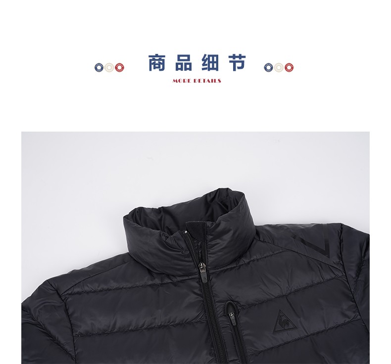 乐卡克(le coq sportif)高尔夫服装男大公鸡羽绒服休闲保暖羽绒外套新