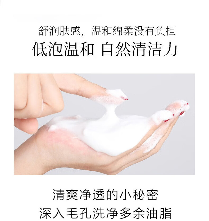 NHA氨基酸净透洗面奶深层洁净温和不刺激滋润不紧绷柔嫩柔润100g 【温和滋润】氨基酸洗面奶