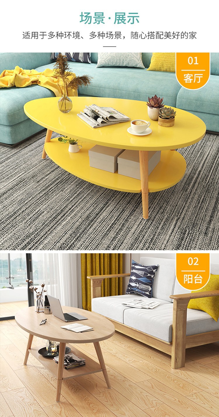 茶几客厅茶几桌北欧双层茶桌家用边桌小茶台客厅电视柜小桌子炕桌创意飘窗桌沙发桌公寓民宿轻奢矮方桌 白石纹-水滴双层90cm