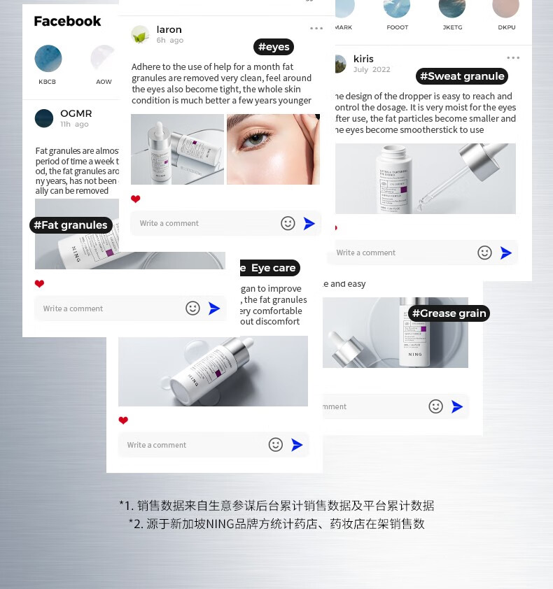 ning进口眼部精华液淡化脂肪汗管粒精华液紧致温和去油脂粒眼周女专用 【轻度脂肪粒适用】30ml
