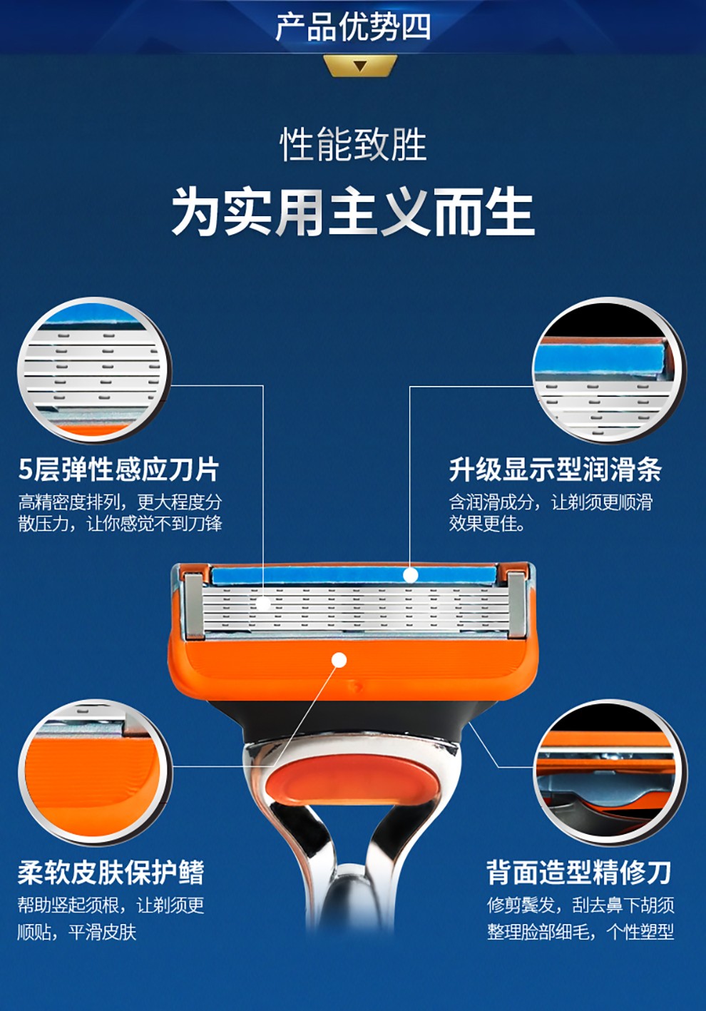 万人好评!吉列(Gillette)锋隐5剃须刀男士手动刮胡刀头锋速5刀片 【大包实惠装】锋隐经典12刀头