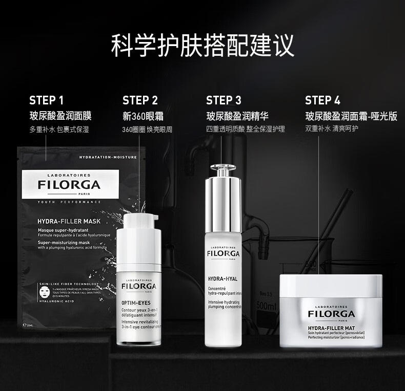 菲洛嘉（Filorga）新年礼物 玻尿酸盈润精华30ml四层锁水植物萃取深入肌底丰盈水润 【现货速达】玻尿酸盈润精华