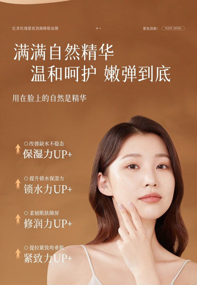 碧素堂睡眠面膜免洗补水保湿提拉紧致收缩毛孔熬夜懒人涂抹式面膜护肤品 免洗睡眠面膜【1瓶】