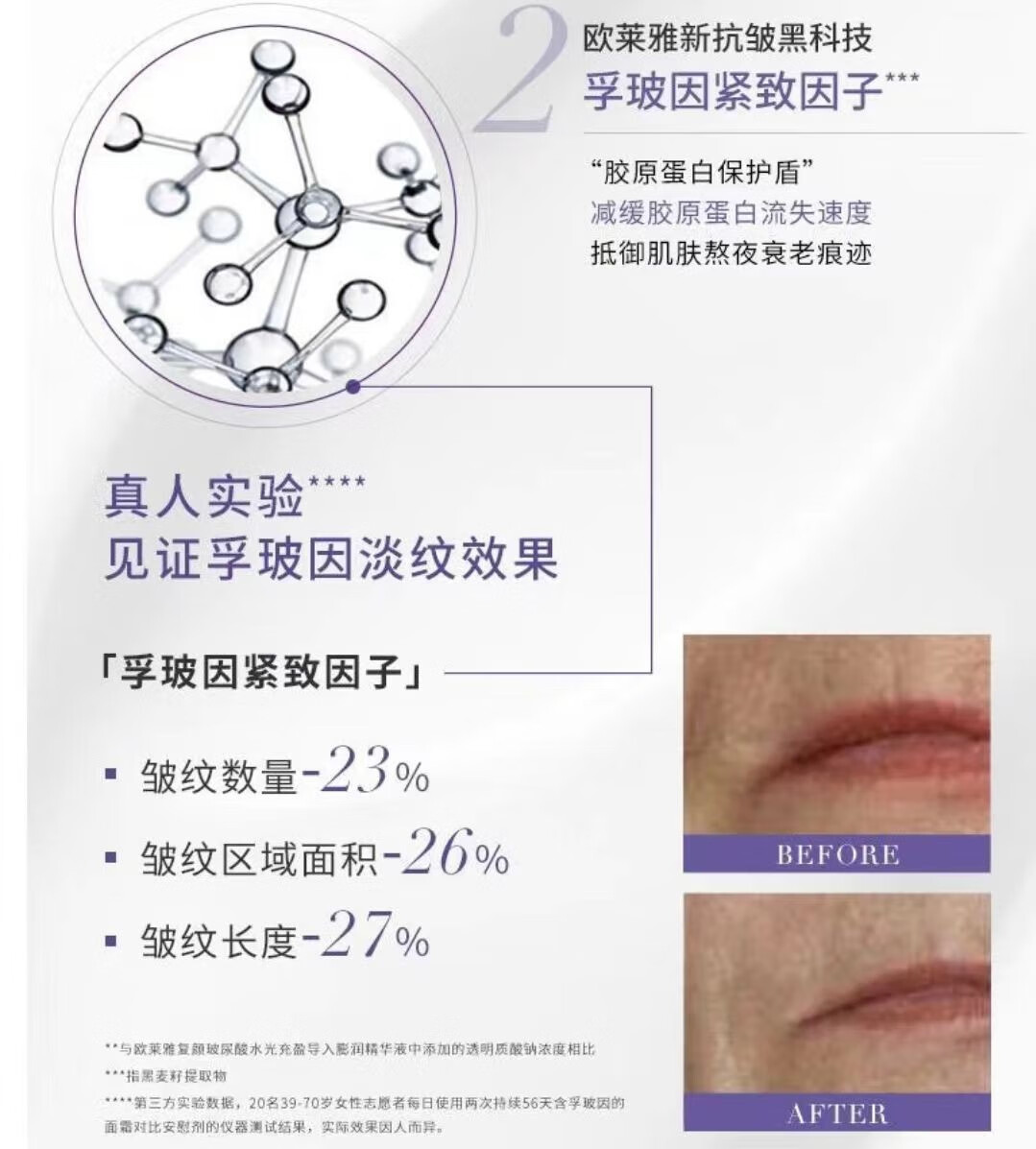 欧莱雅面霜零点霜15ml玻尿酸导入乳霜玻色因淡纹亮肤补水保湿 15ml*2