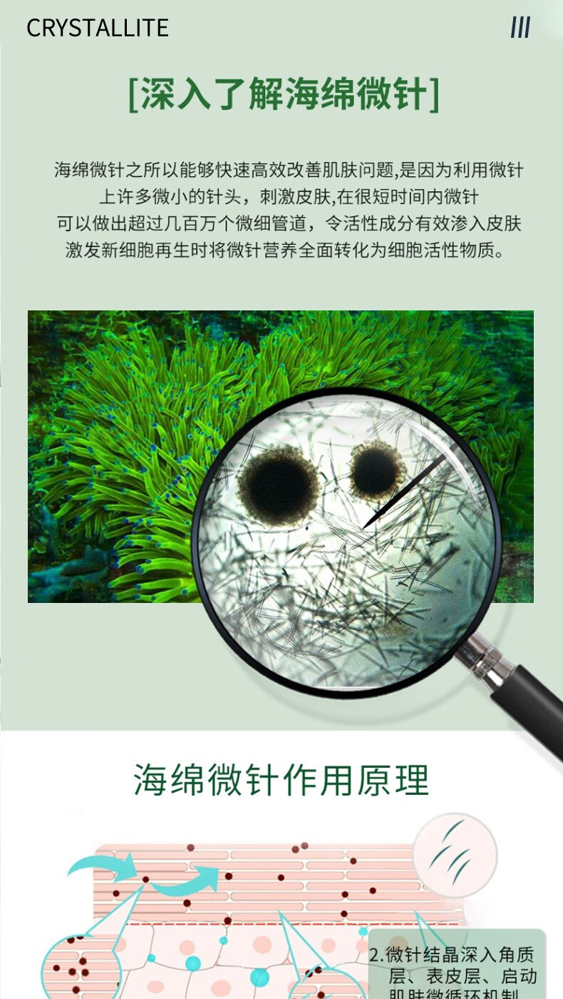 琦憶琦憶海绵微晶i针冻干套盒 小绿膜植物焕肤微晶 美容院专业用同款 一盒装海绵微晶