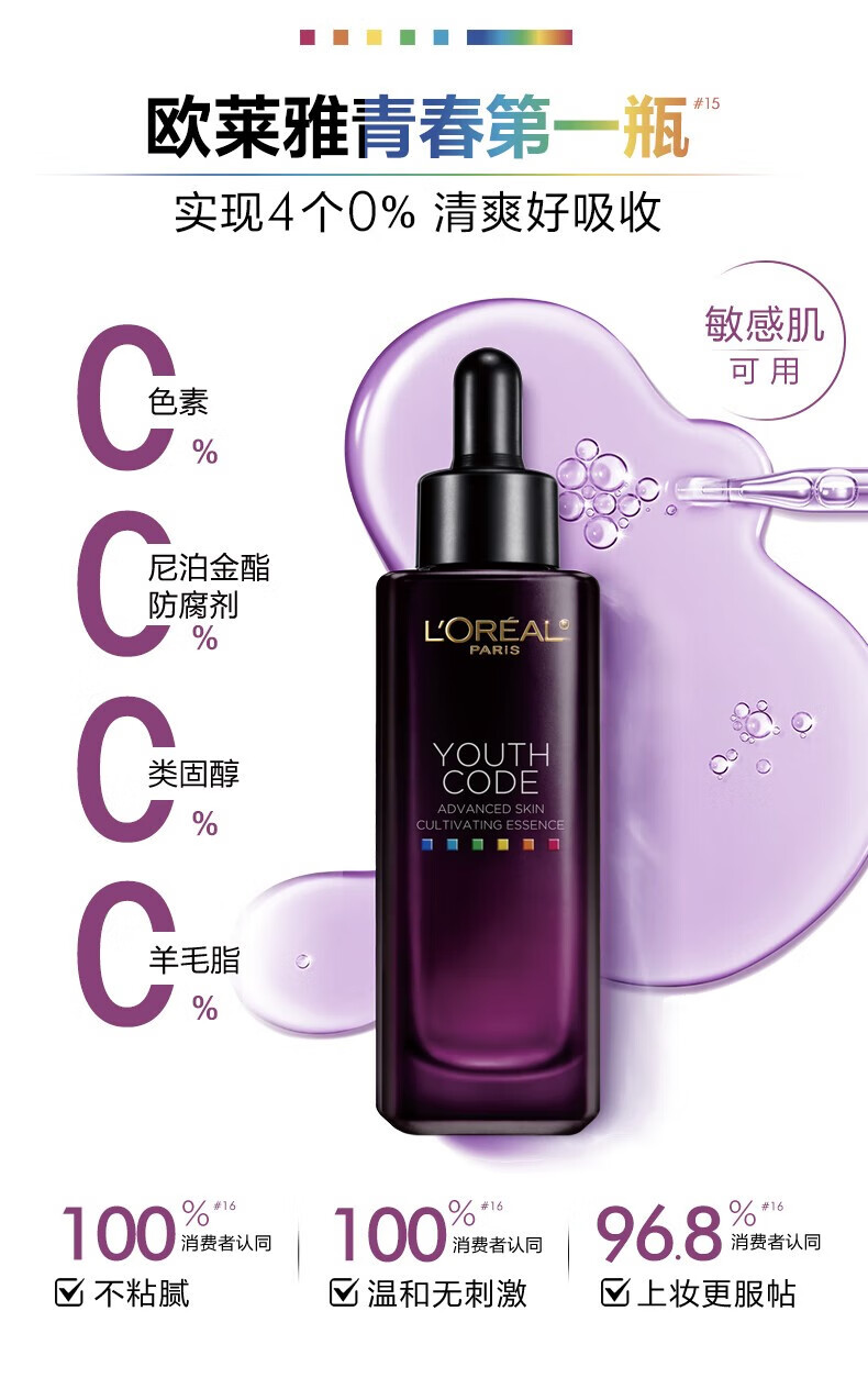 欧莱雅黑精华肌底液紧致修护面部精华液抗皱修护提亮补水保湿收缩毛孔 【钜惠甄选】黑精华第4代 15ml*2