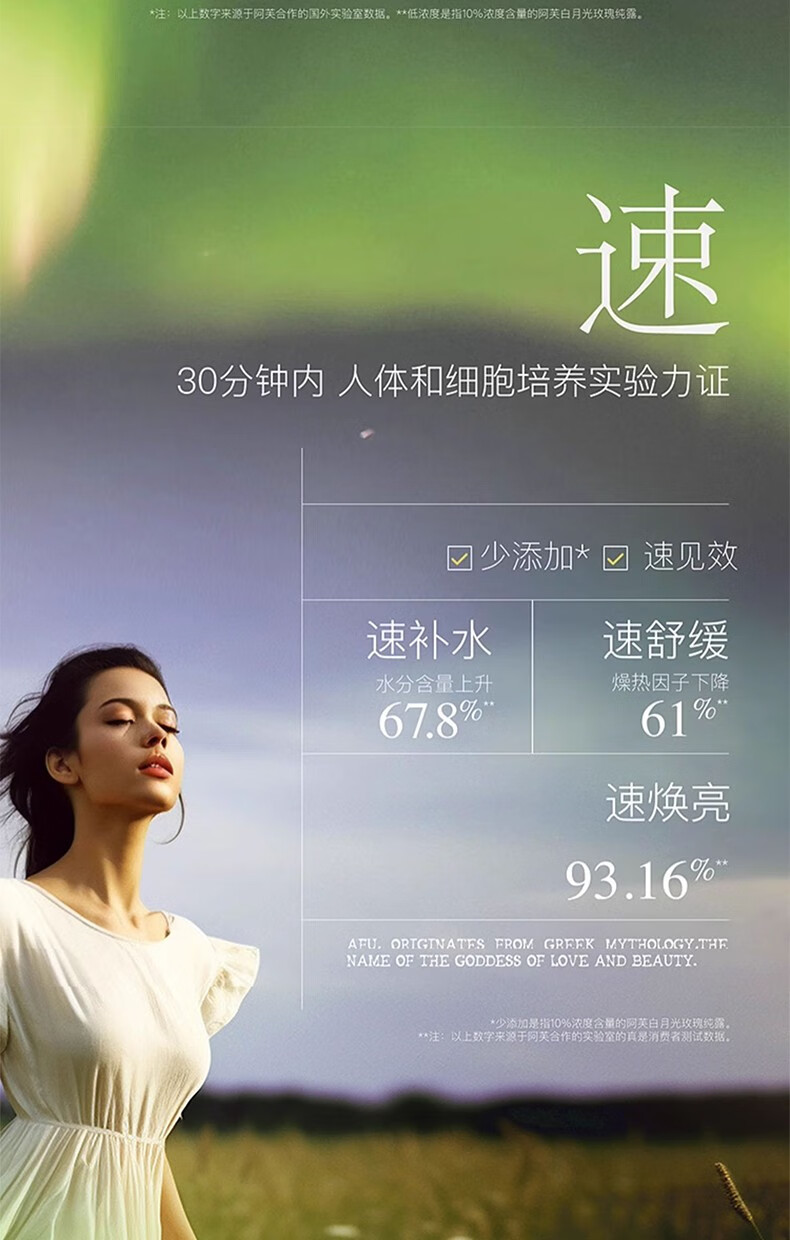 阿芙（AFU）极光玫瑰纯露 补水保湿舒缓爽肤水升级版 125ml