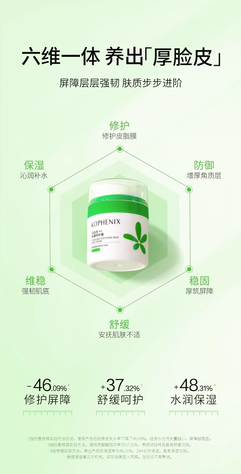 孔凤春马齿苋特护霜修护敏感肌肤舒缓保湿护肤品维稳补水干皮面霜 【特护霜】50g+10g