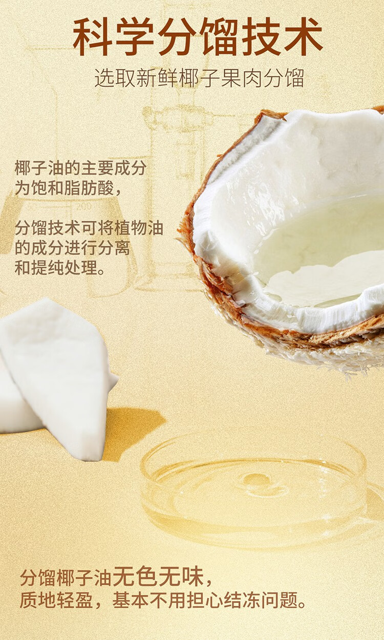 ZRZR德国分馏椰子油100ml身体护肤按摩SPA精油私密滋润护理润滑基础油 100ml*1瓶