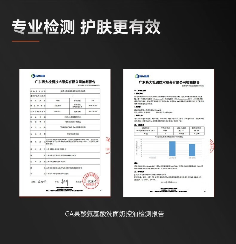 GA果酸氨基酸洗面奶男士套装专用清洁控油洁面乳 GA洁面乳 100g（净透）