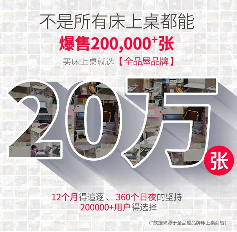 全品屋床上电脑桌床上书桌大号可折叠桌笔记本电脑桌卧室坐地懒人床上桌宿舍神器学生多功能小桌子 莫兰迪【平面款】 60*40*28(刷剧学习办公)