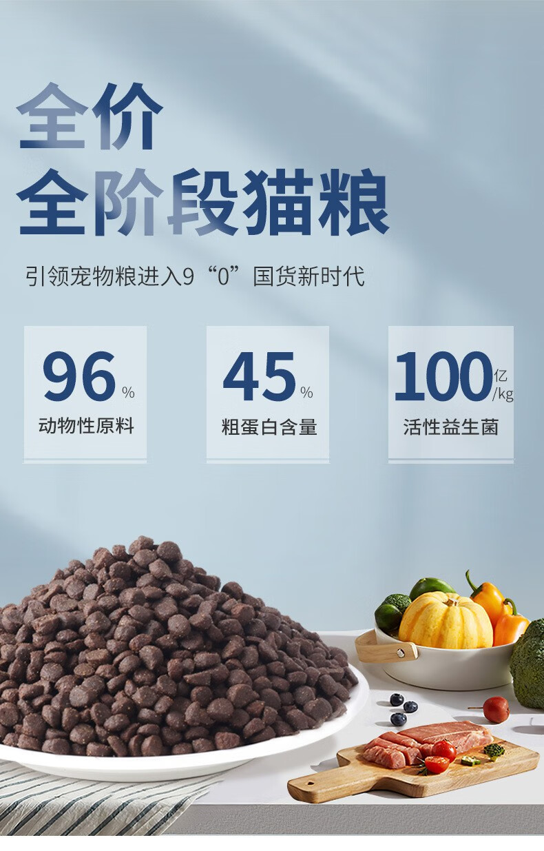 帝熙(DC)全价无谷猫粮低敏增肥发腮幼猫成猫通用型英短美短布偶全期猫干粮 45%蛋白2.6斤【无谷低敏】