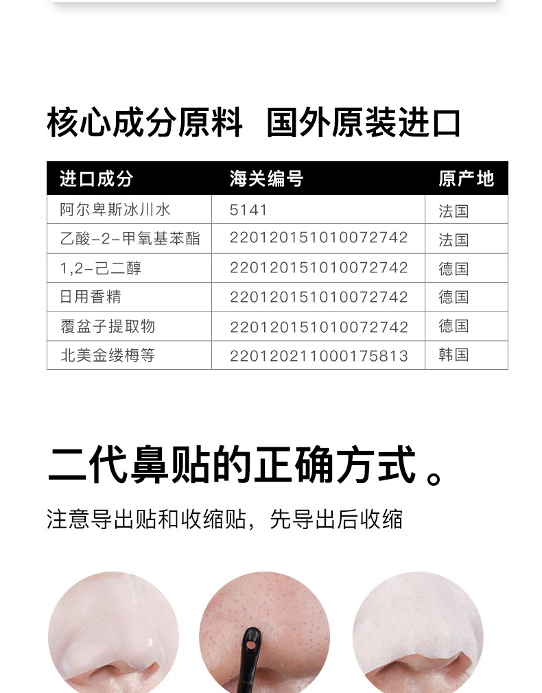 如薇RNW鼻贴鼻膜祛黑头猪鼻贴导出黑头深层清洁温和去粉刺控油收缩毛孔男士女士吸黑头 2套是4片（2片导出+2片收缩）
