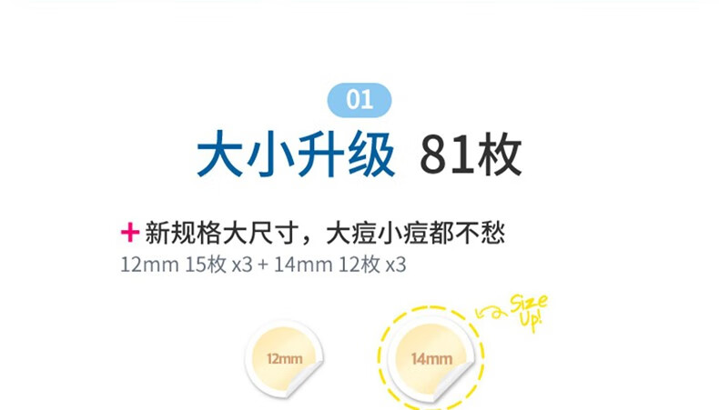 欧利芙洋 韩国olive young隐形痘痘贴日夜双效轻薄服帖温和呵护痘痘肌 蓝色经典*3袋（306贴）