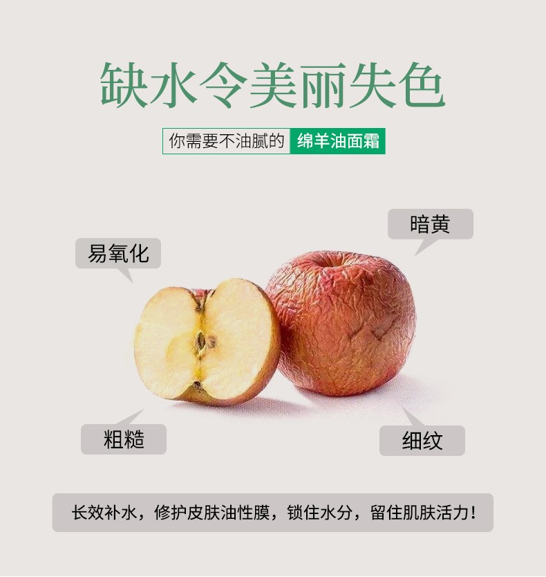 IMAGES形象美绵羊油滋润面霜 身体乳霜 补水保湿秋冬防干燥全身可用绵羊油维E滋润霜 140g