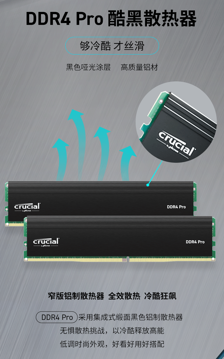 英睿达（crucial） 美光原厂镁光 DDR4内存条 8G/16G/32G 铂胜 台式机电脑内存 普条 16G(8G*2) 3200 DDR4