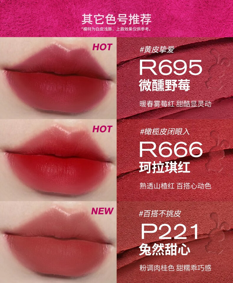 Color Key珂拉琪心愿兔唇釉女唇彩唇蜜口红 R757 红运兔击