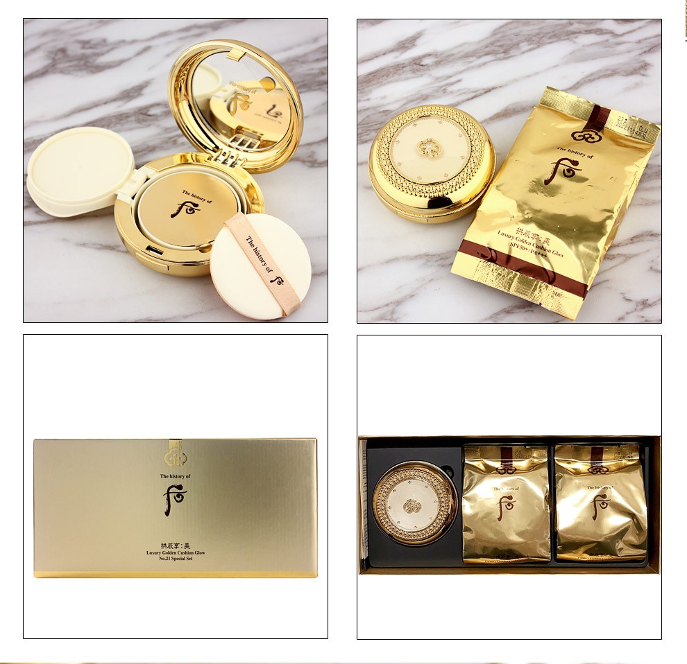 后（The history of whoo） 韩国气垫BB 拱辰享雪水光提亮保湿养肤遮瑕服帖 雪水光气垫1替#21
