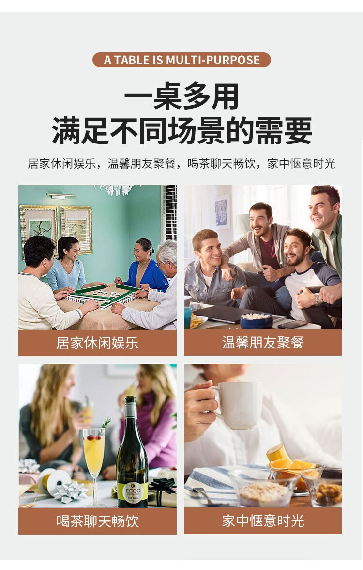 非洲鹰折叠方圆桌子简易折叠餐桌麻将桌折叠饭桌大圆桌家用折叠桌老式靠边站吃饭桌子 148白理石黑腿+转盘