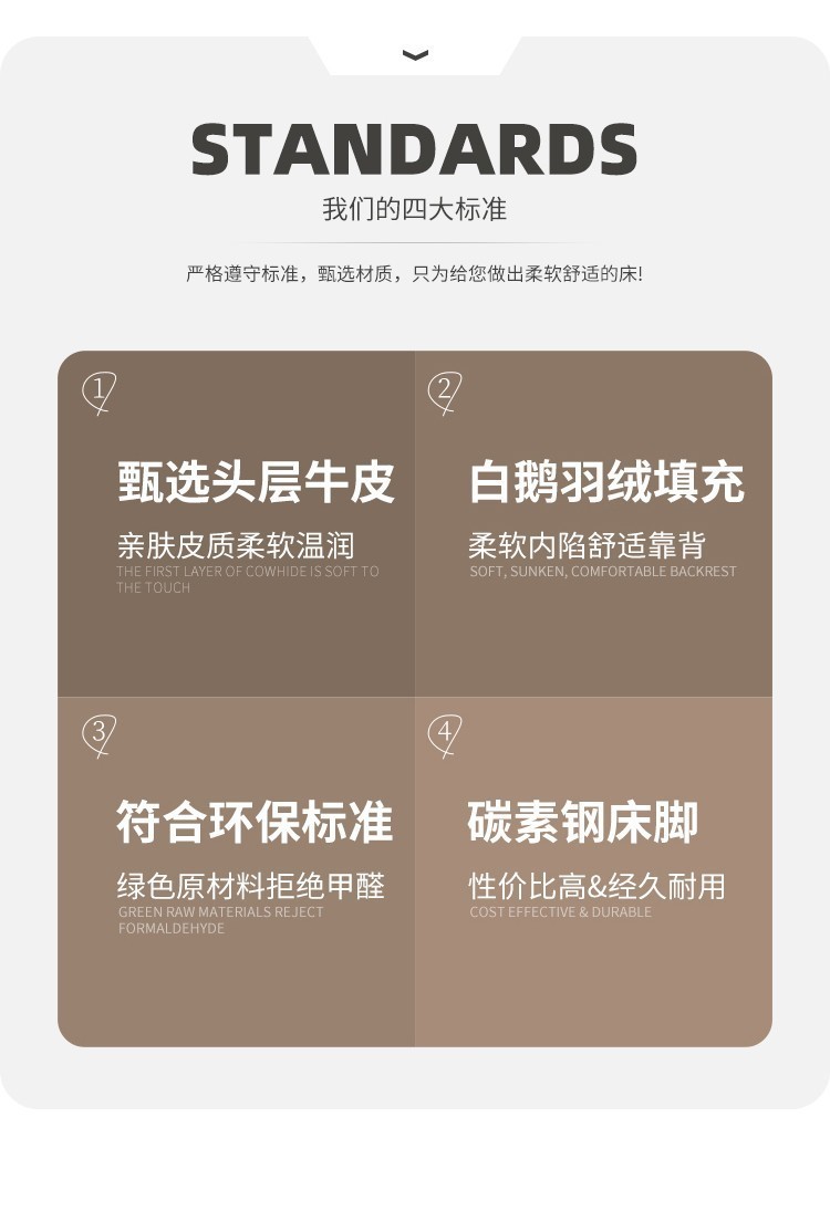 绿林咖床 悬浮床 意式极简真皮床头层牛皮悬浮床主卧轻奢现代悬空感应灯软包真皮床简约 升级版悬浮床【纳帕软面皮】【30%客户选择】 1.5*2米不带感应灯
