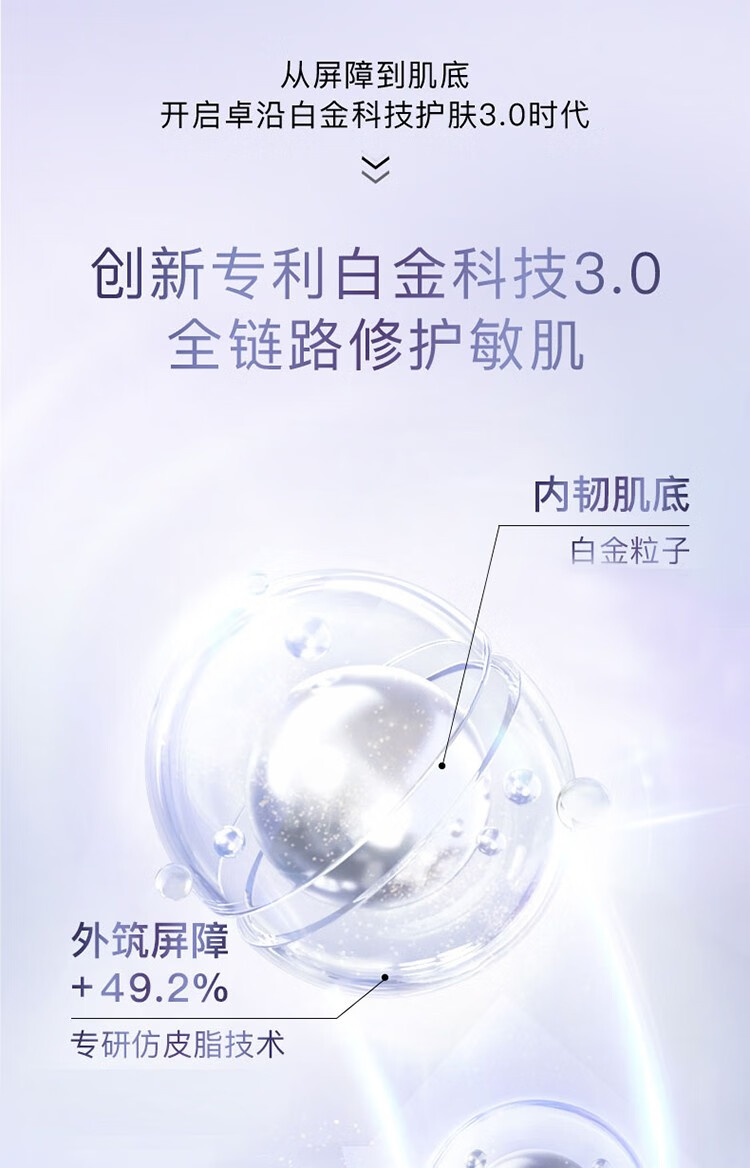 卓沿（SKIN ADVANCED）屈臣氏SA卓沿白金紧致赋妍护肤套装敏肌适用 精华水150毫升+乳液60毫升