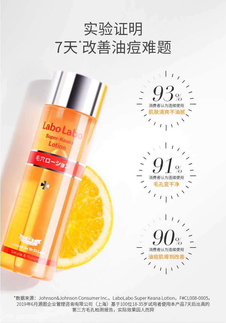 城野医生	（Dr.Ci:Labo） 毛孔收敛水225机能水果酸精华水补水保湿爽肤水提亮肤色化妆水 经典款毛孔收敛水100ml