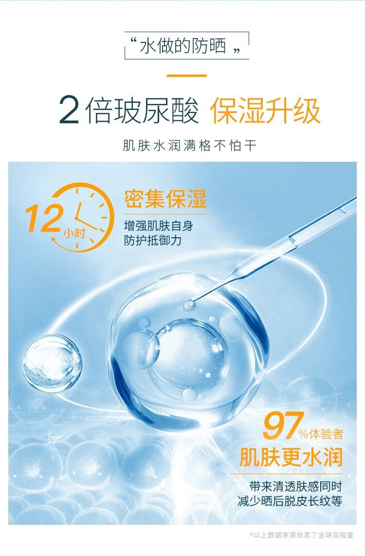 怡思丁ISDIN高倍防晒霜水感防晒学生男女通用防晒伤防晒指数SPF50 怡思丁防晒霜50ML