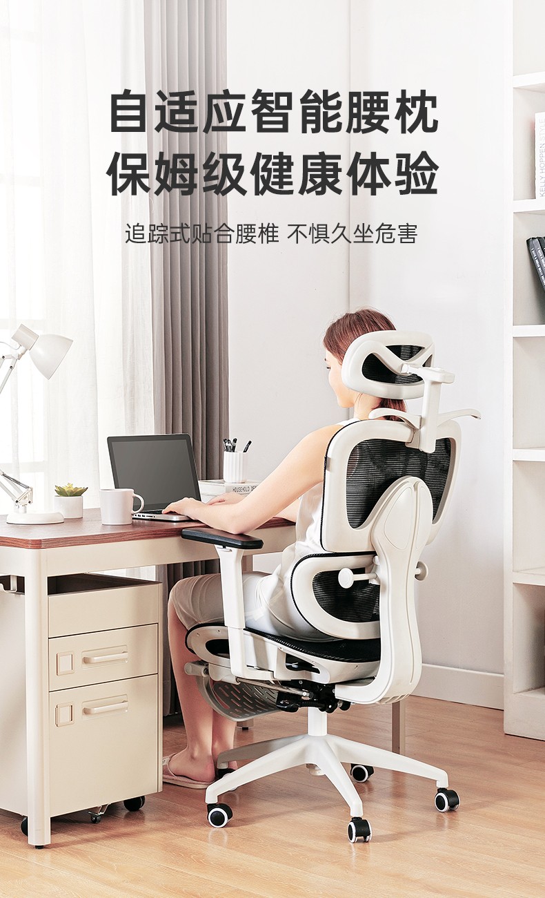 习格(XIGE)人体工学椅子电脑椅家用书房椅舒适久坐书桌椅电竞转椅办公椅可躺座椅 202 人体工学灰框黑网