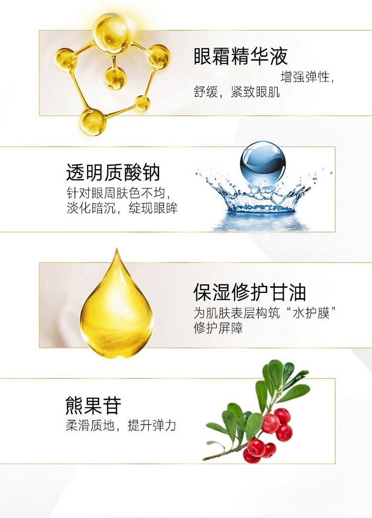 伊诗兰顿（isilandon）弹力蛋白精华眼霜16g 眼袋细纹 补水保湿 眼部护理男女士 3瓶