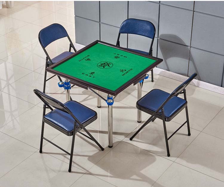 均璞麻将桌折叠手动麻将机餐桌两用棋牌桌家用手搓麻将台宿舍简易打牌桌子便携多功能小型折叠麻雀台桌方桌 【烤漆腿款】pvc边棋牌+麻将面 80*80cm