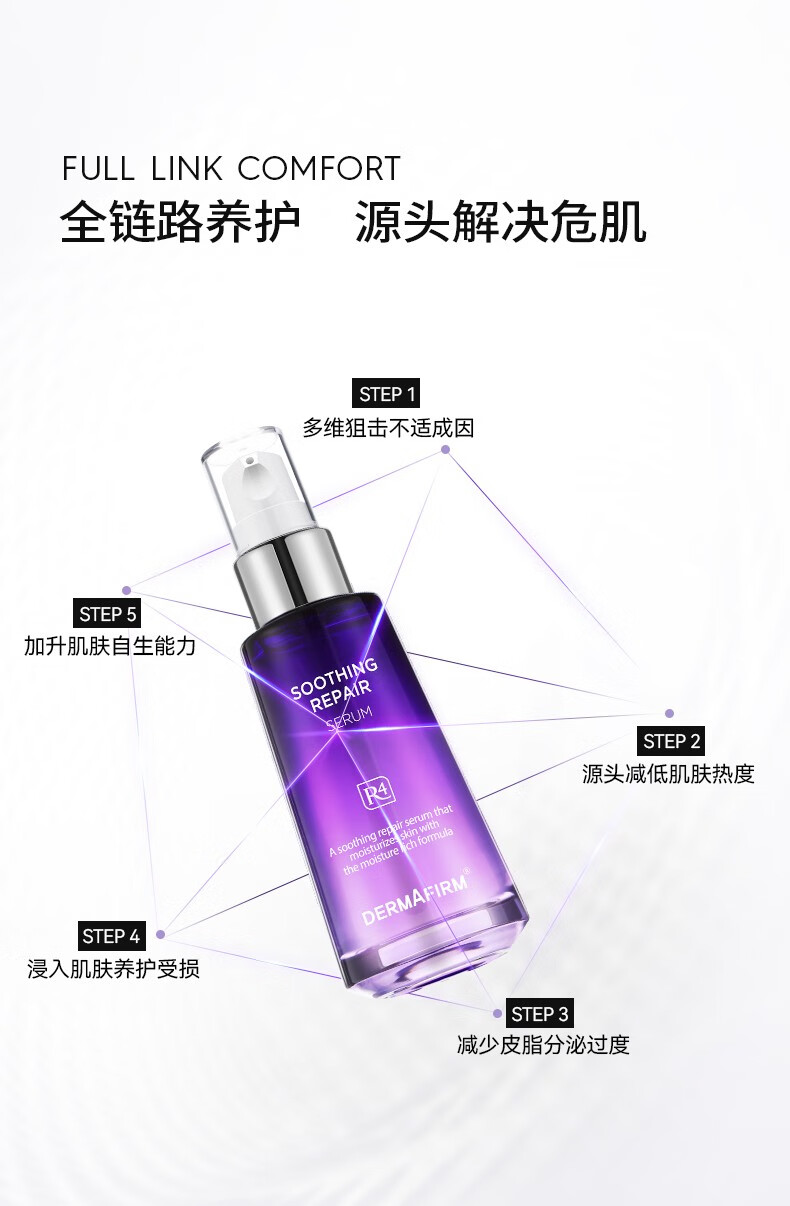 德妃（DERMAFIRM）紫苏舒缓修护精华液女面部精华保湿小安瓶 德妃紫苏精华新款
