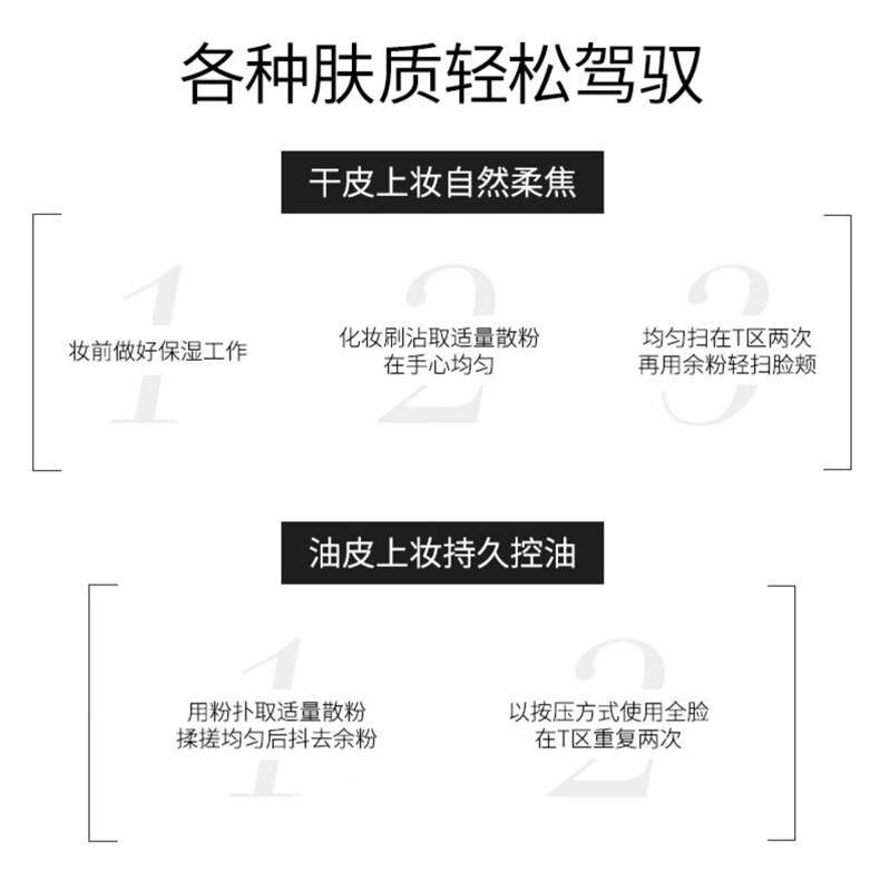 RCMA 美国散粉黑胡椒粉散粉透明定妆粉控油蜜粉自然持妆不脱妆彩妆 小胡椒散粉 无色款85g（适用普通肤色）