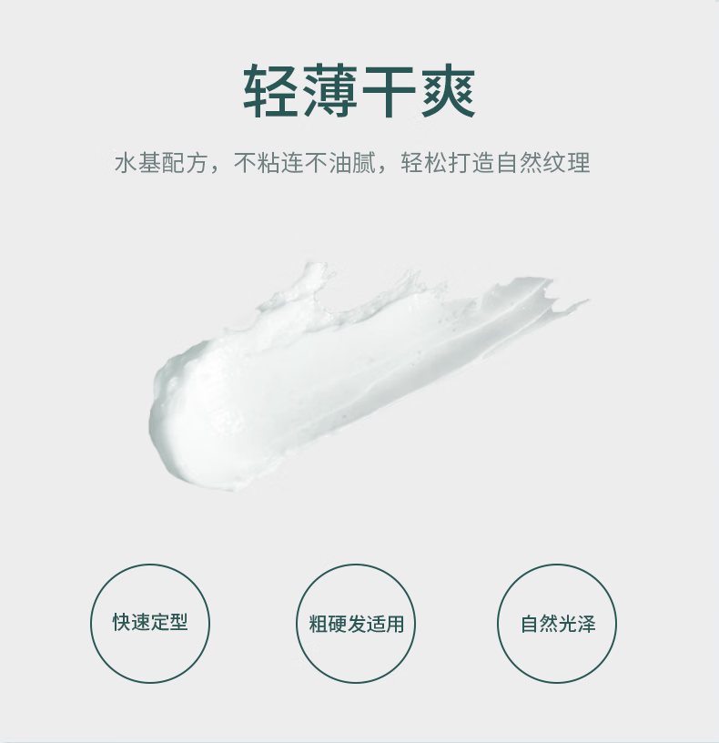 NVH 发蜡 哑光定型清香自然蓬松发泥头发造型发胶80g 80g