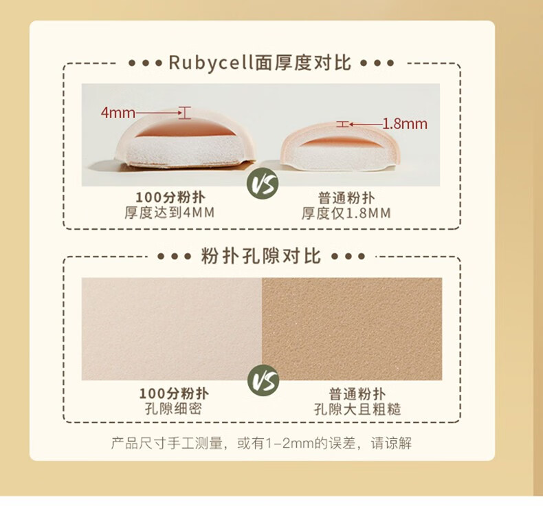 题夏100分气垫粉扑套盒（XL）干湿两用不易吃粉水滴形海绵粉扑 100分粉扑套盒（带收纳盒款）