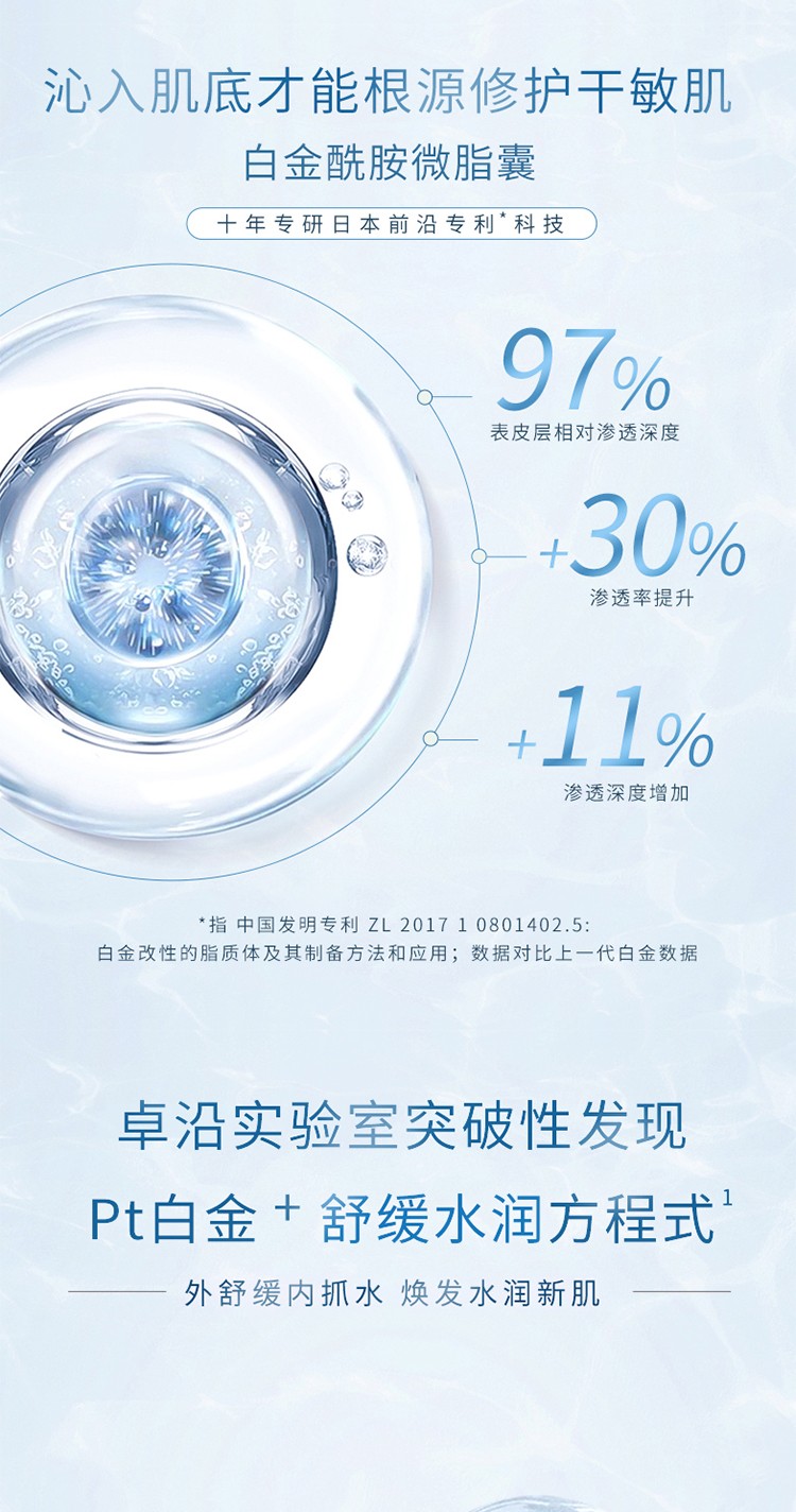 卓沿（SKIN ADVANCED） 屈臣氏SA.卓沿白金舒润面膜 25ml 新旧包装随机发货 密集修护5片