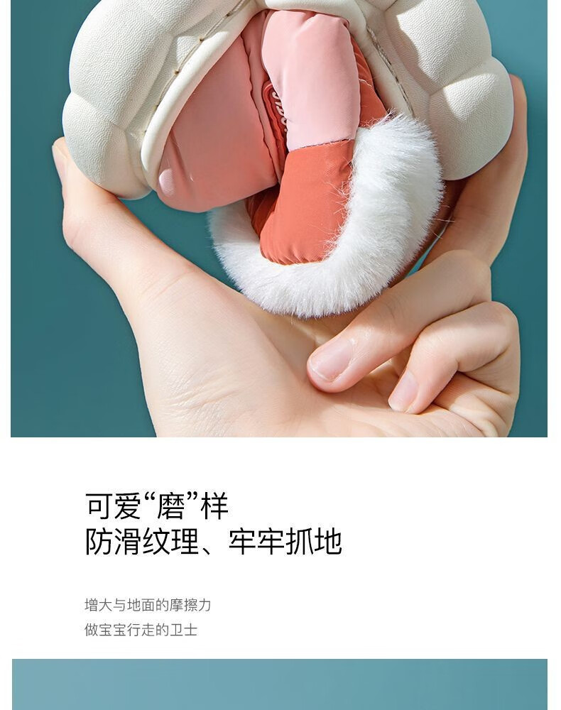 菲脂美妆工具 亲子家居棉鞋室内地板防滑保暖 灰色【厚底加绒包跟】 38-39码（参考平时37-38码）